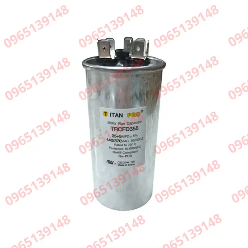Condensatore HVAC EverGrow 35/5 MFD 440/370 Volt Rotondo Doppio – Per Climatizzatori E Motori - Foto 2