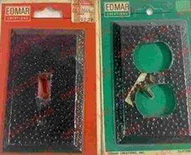 *brand_new*_vintage_edmar_creations_black_outlet_light_switch_combo_plate_nos_x2_#cbac43f0b
