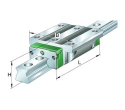 Linear guideway carriages stainless steel four-row KWVE-N-RROC