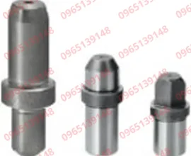 Locating pins head shape selectable with collar chamfered flat head press-fit spigot