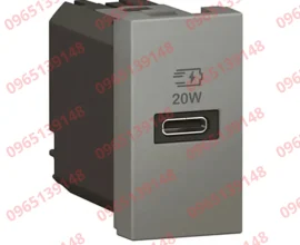 O-sac-USB-don-type-C-20W-1-mo-dun-Mau-trang-bac-Legrand-571697